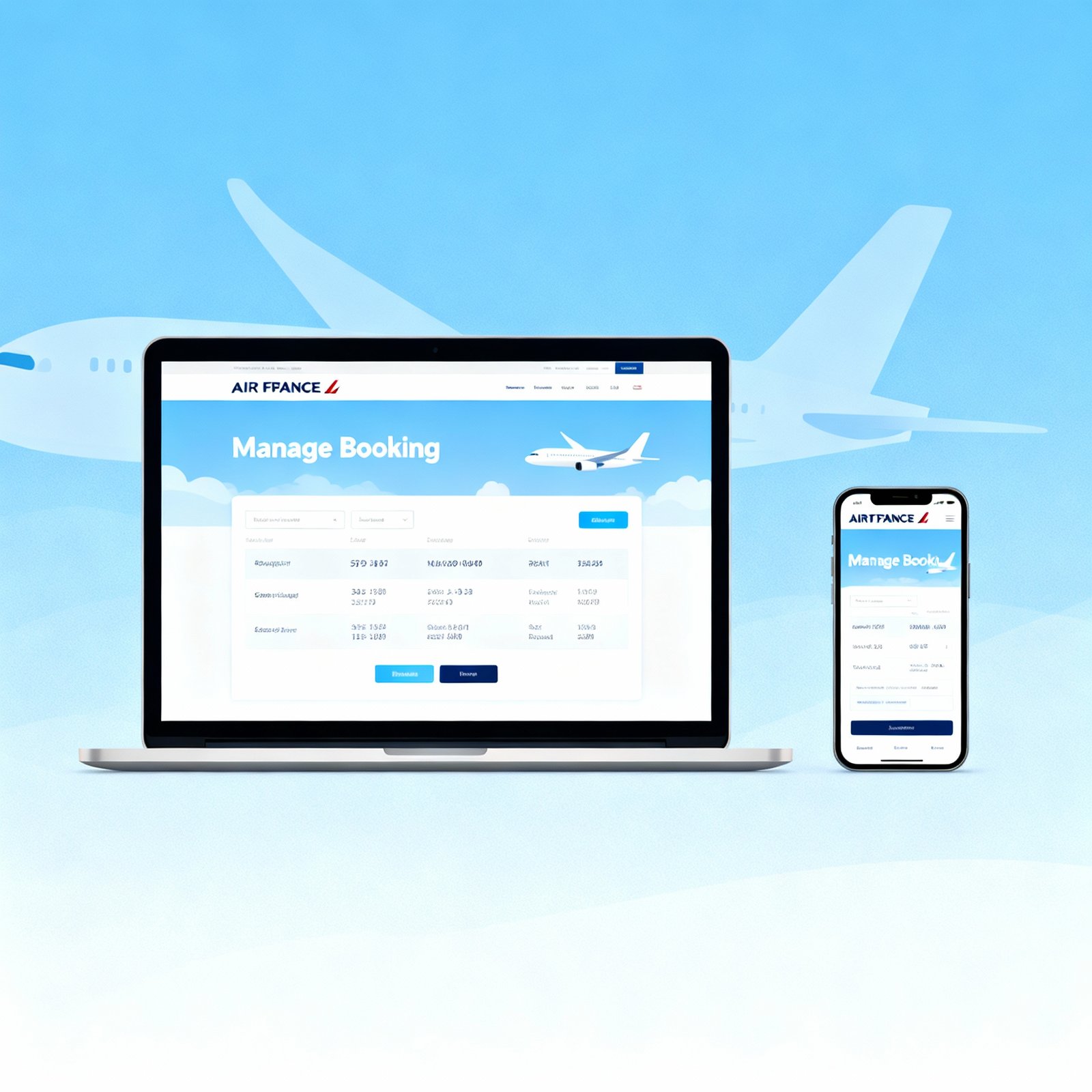 Air France manage booking interface for reservations